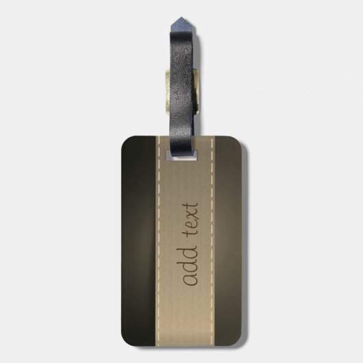 Eleganter Luxus, Vintag, gestreift Gepäckanhänger (Rückseite vertikal)