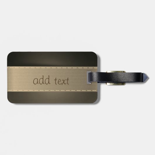 Eleganter Luxus, Vintag, gestreift Gepäckanhänger (Rückseite horizontal)