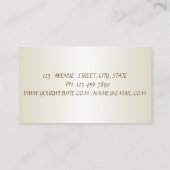 Eleganter Luxus Vintag Gold Visitenkarte (Rückseite)