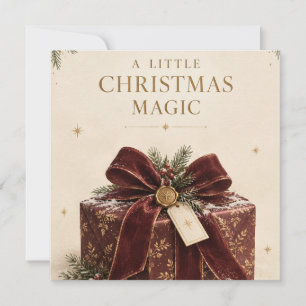 Eleganter Luxus-Weihnachten, Stilvolle Geschenkbox Karte