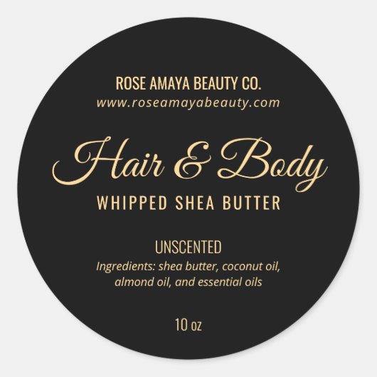 Eleganter Luxus Wellness-Center Beauty Soap Lotion Runder Aufkleber (Vorderseite)