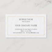 Eleganter Luxus White Gold Mandala Beruflich Visitenkarte (Vorderseite)