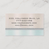 Eleganter Luxus, zeitgenössisch glänzend pastellfa Visitenkarte (Rückseite)