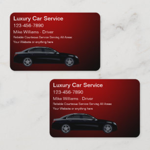 Eleganter Luxusauto-Service Uber-Geschäftskarten Visitenkarte