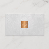 Eleganter Luxusgold-Monogramm QR-Code Visitenkarte (Vorderseite)