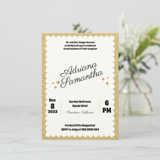 Eleganter, mädchenhafter Geburtstag (Stehend Vorderseite)