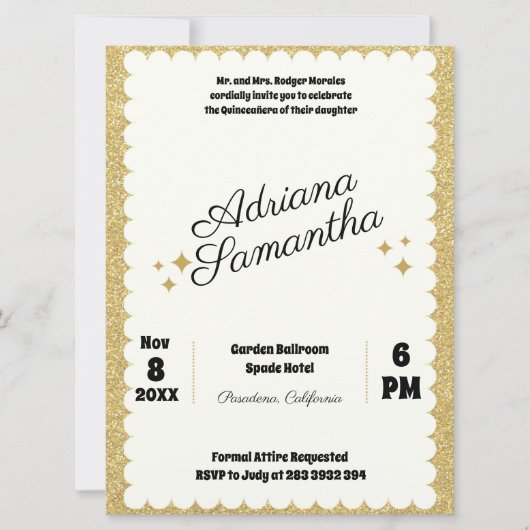 Eleganter, mädchenhafter Geburtstag (Vorderseite)