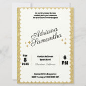 Eleganter, mädchenhafter Geburtstag Einladung (Rückseite)