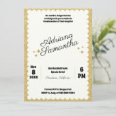 Eleganter, mädchenhafter Geburtstag Einladung (Stehend Vorderseite)