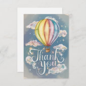 Eleganter Magic Hot Air Ballon Dankeskarte (Vorne/Hinten)