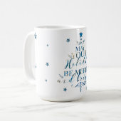 Eleganter magischer Weihnachtsbaum Typografisch Kaffeetasse (Vorderseite Links)