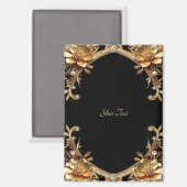 Eleganter Magnet mit goldenem Rahmen (Vorderseite/Rückseite)