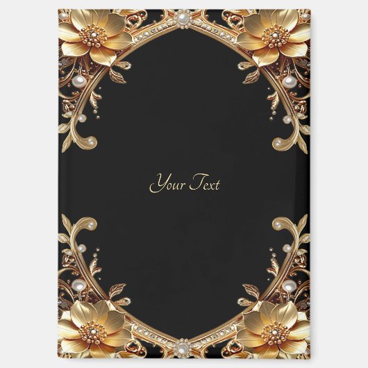 Eleganter Magnet mit goldenem Rahmen (Vorderseite)