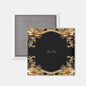 Eleganter Magnet mit Goldrahmen (Vorderseite/Rückseite)