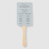 Eleganter Magnolia Black & White Wedding Program F Fächer (Rückseite)