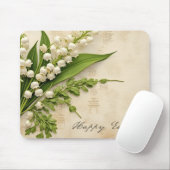 Eleganter Maiglöckchen-Ostergruß Mousepad (Mit Mouse)