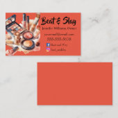 Eleganter Make-Up-Künstler Visitenkarte (Vorne/Hinten)