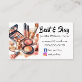 Eleganter Make-Up-Künstler Visitenkarte (Vorderseite)