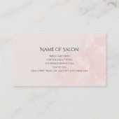 Eleganter Makeup Artist Blush Pink Kosmetik Pinsel Visitenkarte (Rückseite)