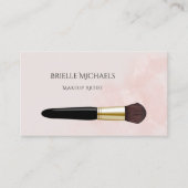 Eleganter Makeup Artist Blush Pink Kosmetik Pinsel Visitenkarte (Vorderseite)