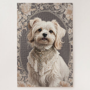 Eleganter malteser Hund, inspiriert von William Mo Puzzle