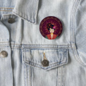 Eleganter Mandala-Frauen-Kunstknopf Button (Beispiel)