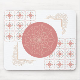 Eleganter Mandala-Mauspad - Weich rosa Töne Mousepad