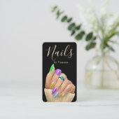 Eleganter Maniküre-Nagel-Techniker QR-Code Stylisc Visitenkarte (Stehend Vorderseite)