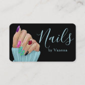 Eleganter Maniküre-Profi Nageltechniker Visitenkarte (Vorderseite)