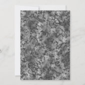 ELEGANTER MARBLE GLITZER SCHWARZKÖRPER WEISS EINLADUNG (Rückseite)