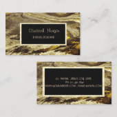Eleganter Marble Stone Gold Frame Schmuckdesigner Visitenkarte (Vorne/Hinten)