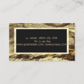 Eleganter Marble Stone Gold Frame Schmuckdesigner Visitenkarte (Rückseite)