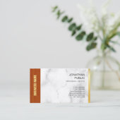 Eleganter Marble Wood Gold Company Schlicht Luxury Visitenkarte (Stehend Vorderseite)