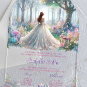 Eleganter Märchenwald Quinceañera Acryleinladungen