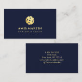 Eleganter Marinetrainer in Blau und Gold Visitenkarte (Vorne/Hinten)