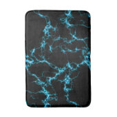 Eleganter Marmor 10 - Blau und Schwarz Badematte (Vorderseite Vertikal)