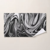 Eleganter Marmor 7 - flüssig Schwarz und Weiß Badhandtuch Set (Handtuch)
