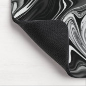 Eleganter Marmor 7 - flüssig Schwarz und Weiß Mousepad (Ecke)