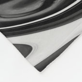 Eleganter Marmor 7 - Flüssigkeit Schwarzweiss Fleecedecke (Ecke)