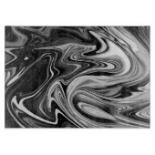 Eleganter Marmor 7 - Flüssigkeit Schwarzweiss Schneidebrett (Vorderseite)