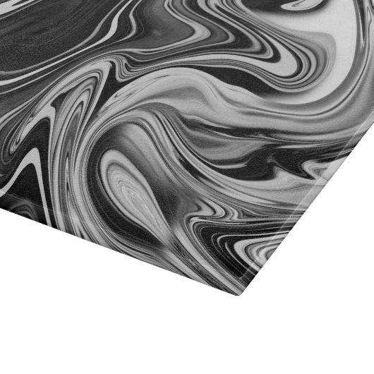 Eleganter Marmor 7 - Flüssigkeit Schwarzweiss Schneidebrett (Ecke)