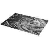 Eleganter Marmor 7 - Flüssigkeit Schwarzweiss Schneidebrett (Ecke)