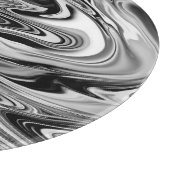 Eleganter Marmor 7 - Flüssigkeit Schwarzweiss Schneidebrett (Ecke)