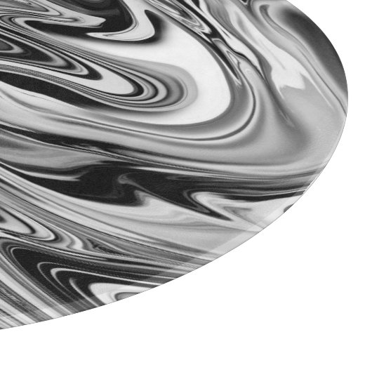 Eleganter Marmor 7 - Flüssigkeit Schwarzweiss Schneidebrett (Ecke)