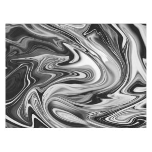 Eleganter Marmor 7 - Flüssigkeit Schwarzweiss Tischdecke