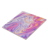 Eleganter Marmor 8 - Flüssigkeit lila Fliese (Seite)