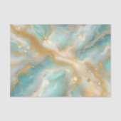 Eleganter Marmor aus Aquamarine mit goldenen Glitz Seidenpapier (Vorderseite)
