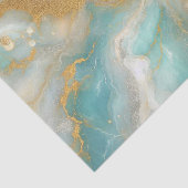 Eleganter Marmor aus Aquamarine mit goldenen Glitz Seidenpapier (Ausschnitt)