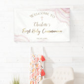 eleganter Marmor | Erstes Kommunionsbanner Banner (Insitu)