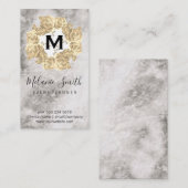 Eleganter Marmor für die Blume Visitenkarte (Vorne/Hinten)
